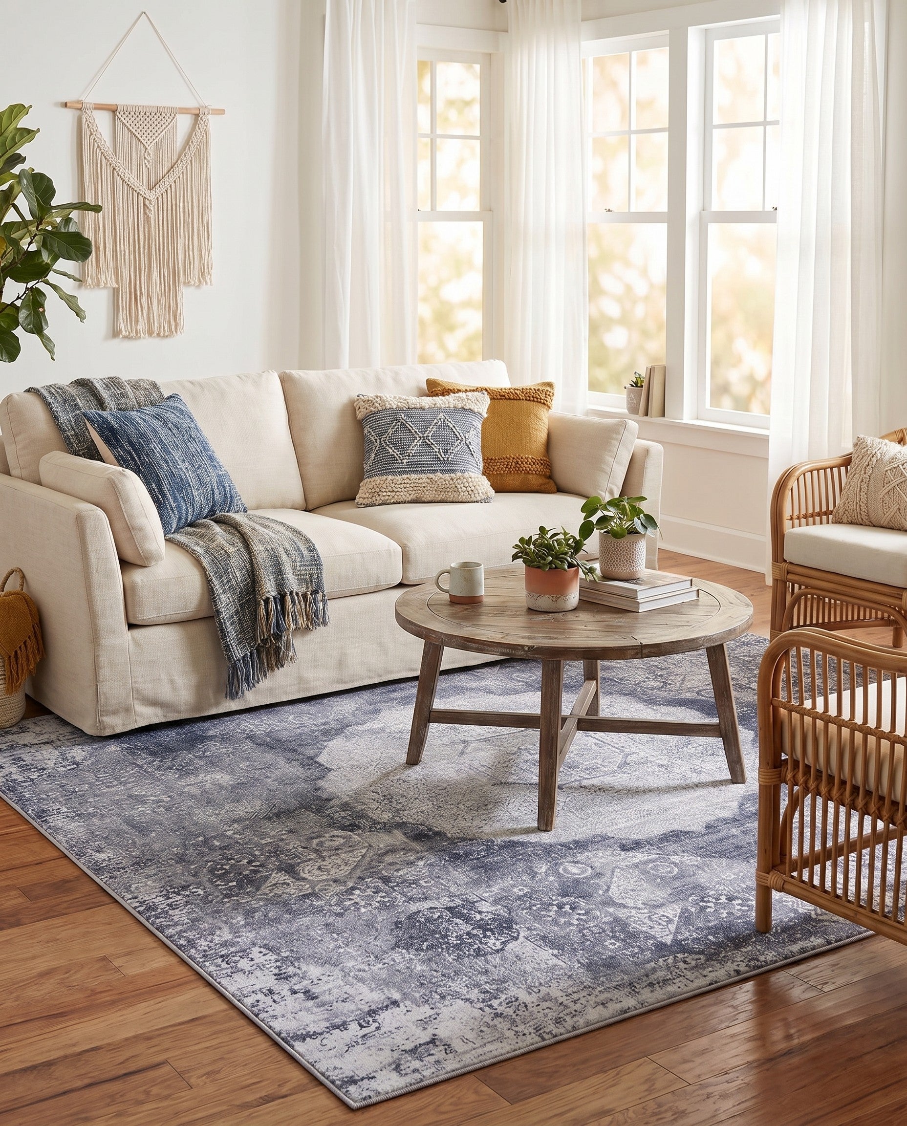 7' 10 x 7' 10 Washable Yara Square Rug