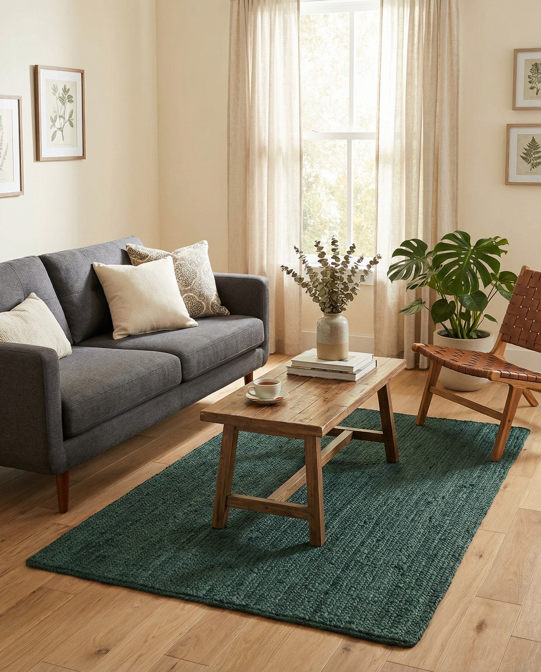  3' 1 x 5' 1  Hand Braided Jute Rug