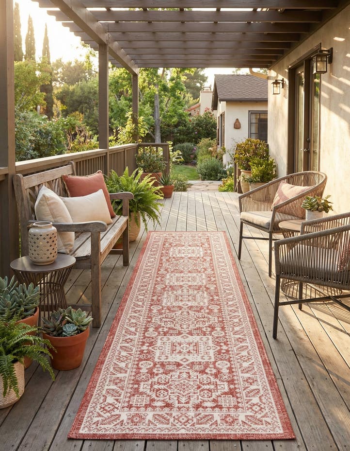2' 7 x 12' Easy-Clean Aztec Indoor / Outdoor ...