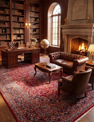 9' 8 x 13' Hand Knotted Mashad Persian Wool Rug