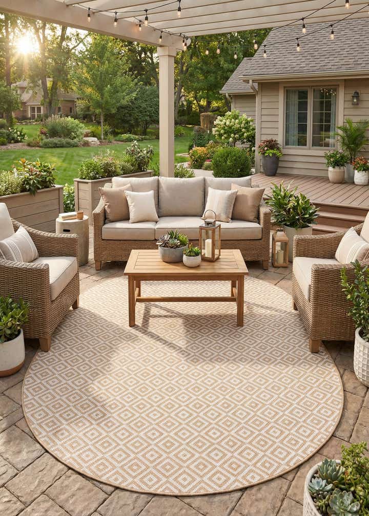 7' 10 x 10' Easy-Clean Jill Zarin Costa Rica Indoor / Outdoor Oval Rug