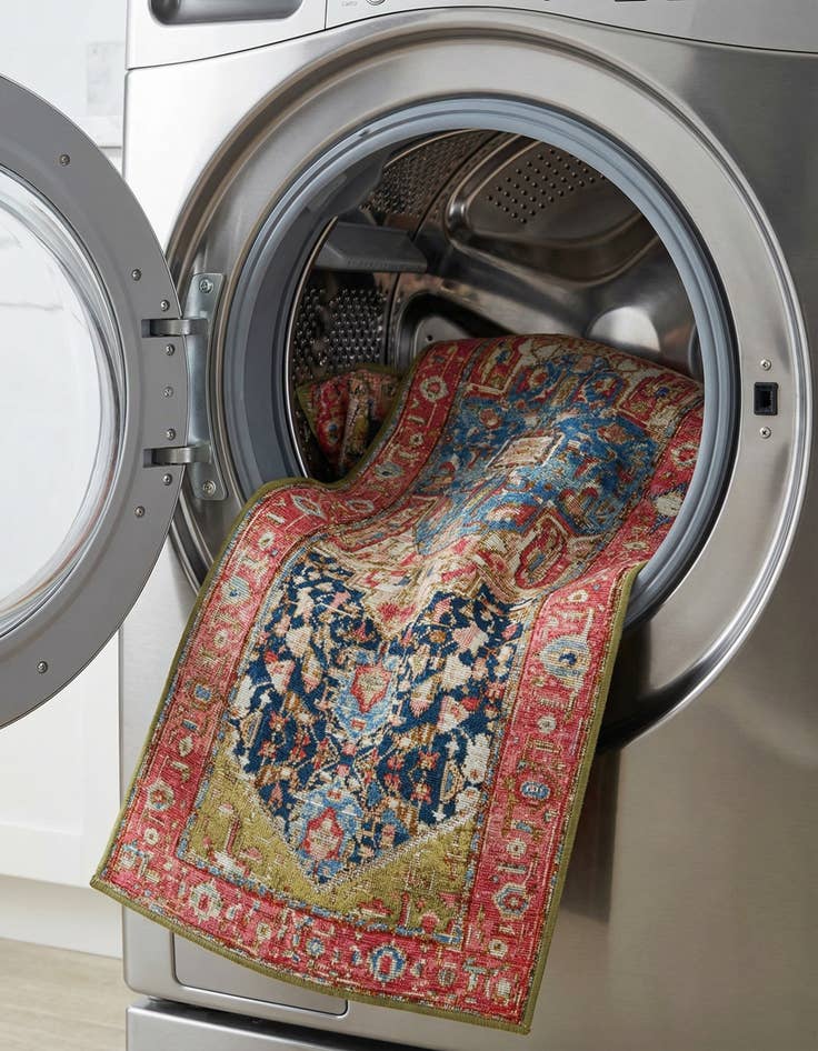 Detail image of 2' x 6'  Washable Traditional Indoor / Outdoor Runner Rug