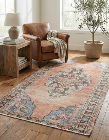 3' 5 x 6' 7 Hand Knotted Ultra Vintage Persian Wool Rug