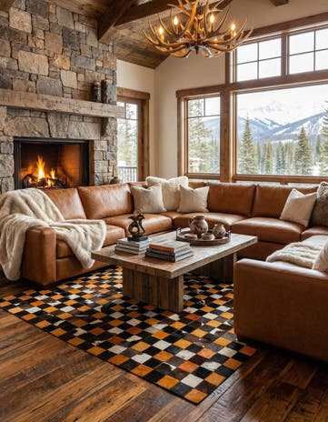 5' 2 x 8' Cowhide - Patchwork Rug