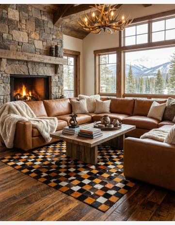 5' 2 x 8' Cowhide - Patchwork Rug