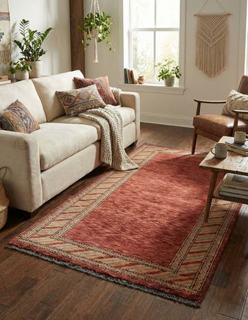 3' 3 x 5' 2 Hand Knotted Kashkuli Gabbeh Oriental Wool Rug