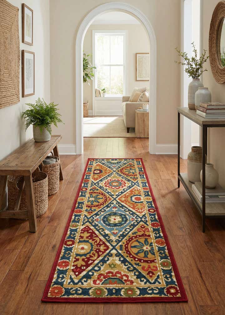 2' x 6' Easy-Clean Modern Indoor / Outdoor Runner Rug