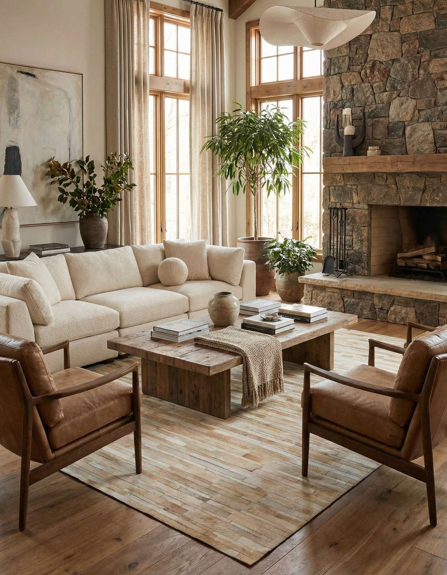 5' x 8' Cowhide Stocks Rug