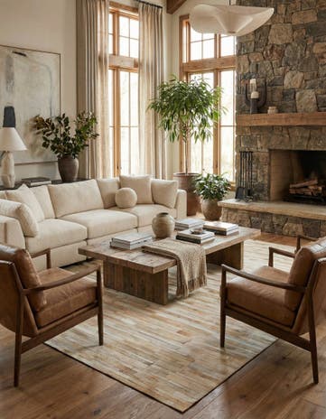 5' x 8' Cowhide Stocks Rug