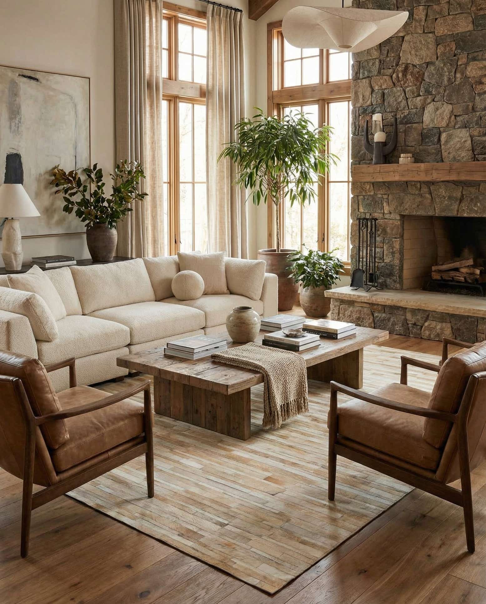 5' x 8' Cowhide Stocks Rug