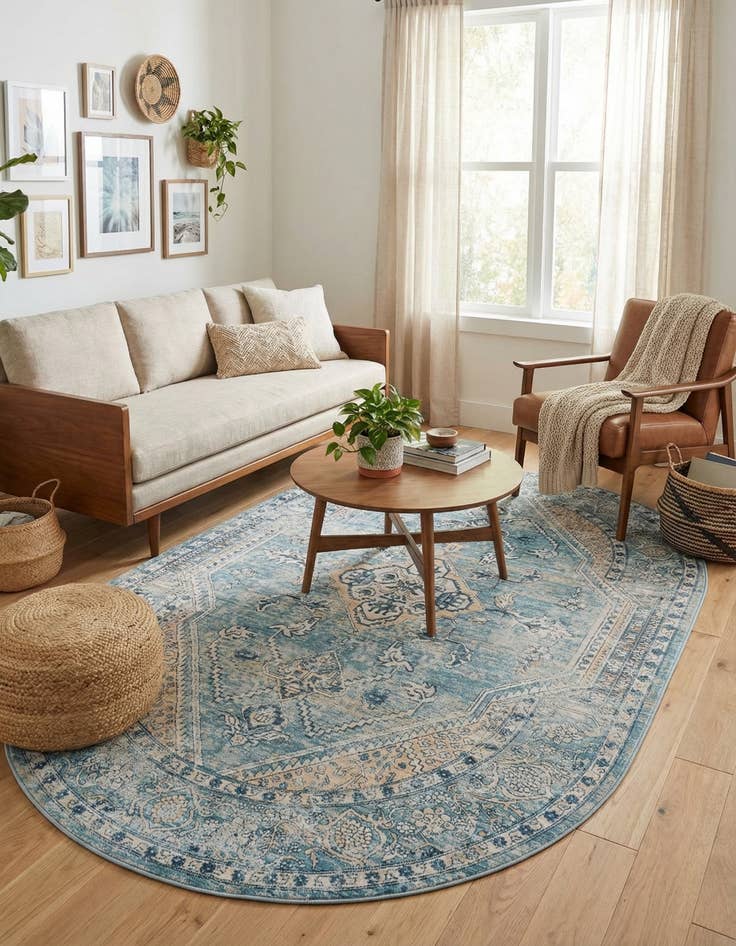 Detail image of  5' 3 x 8' Newport Oval Rug