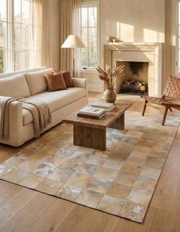 5' 1 x 8' Cowhide Rug