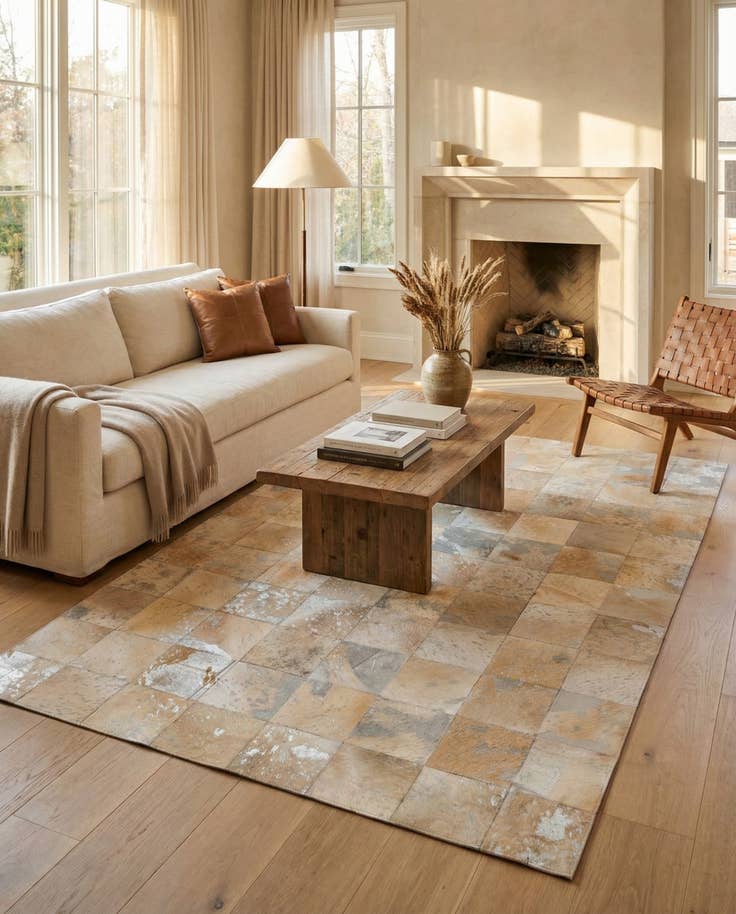 Detail image of 5' 1 x 8' Cowhide Rug
