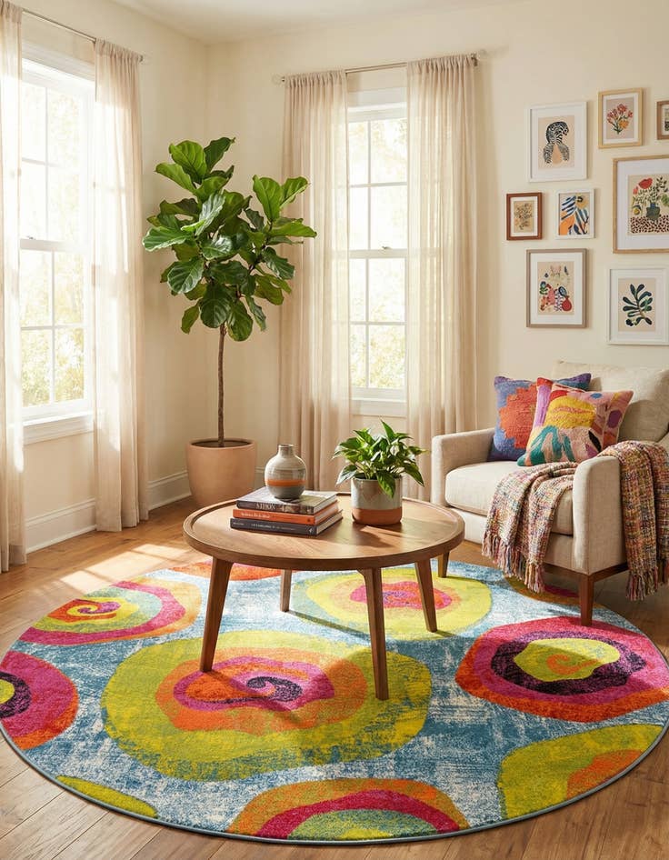 Detail image of 8' x 8' Florence Round Rug