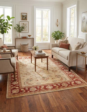 5' x 6' 11 Hand Knotted Ziegler Rug
