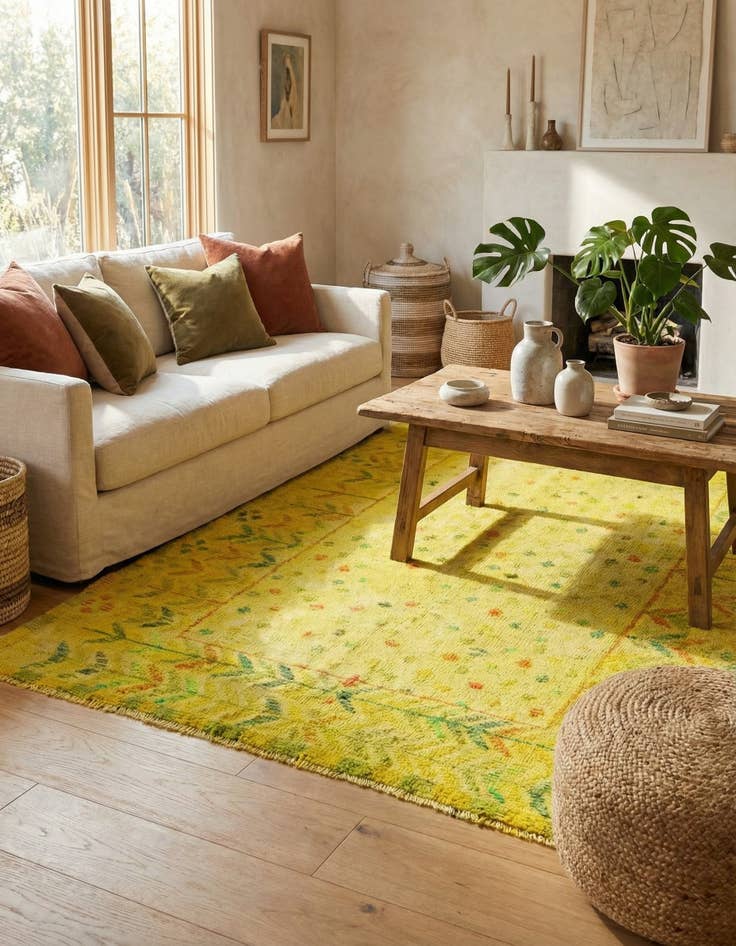 Detail image of 5' x 7' 3  Hand Knotted Darya Wool Rug