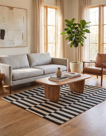 4' 11 x 6' 5 Hand Woven Kilim Modern Wool Rug