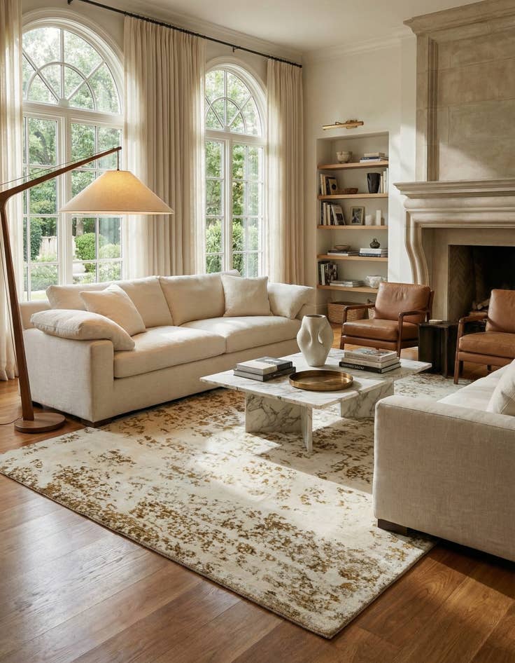 Detail image of 7' 4 x 11'  Hand Knotted Ultra Vintage Persian Wool Rug