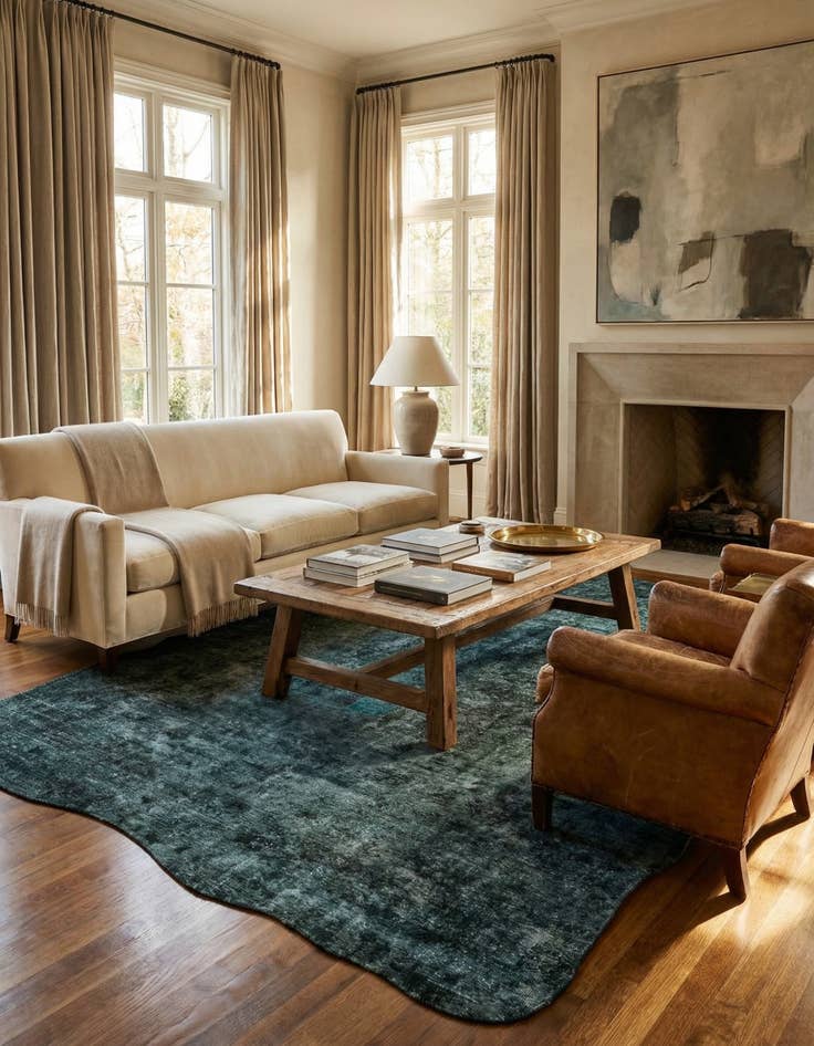 Detail image of 8' 9 x 12'  Hand Knotted Ultra Vintage Persian Wool Rug