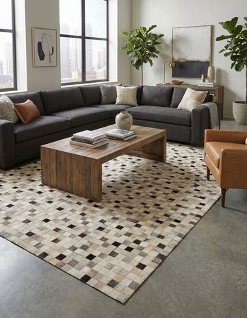5' x 7' 11 Cowhide - Patchwork Rug