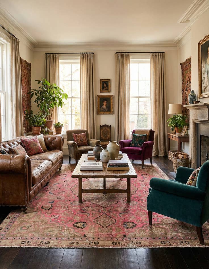 Detail image of 6' 1 x 8' 5 Vintage Wool Rug