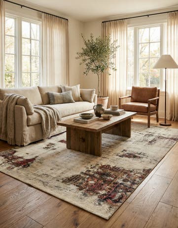 5' x 9' 3 Hand Knotted Ultra Vintage Persian Wool Rug