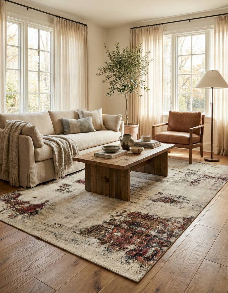 Detail image of  5' x 9' 3  Hand Knotted Ultra Vintage Persian Wool Rug