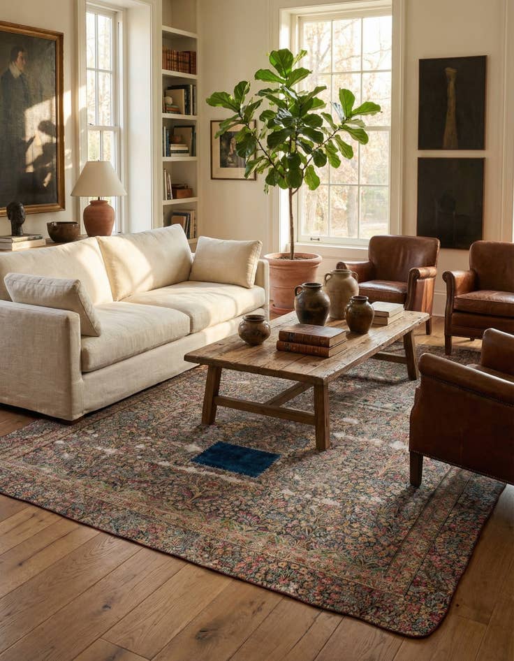 Detail image of 8' 5 x 11' 7 Hand Knotted Ultra Vintage Persian Wool Rug