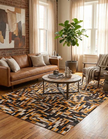 5' x 7' 11 Cowhide - Patchwork Rug