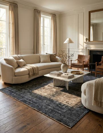 6' 8 x 9' 2 Hand Knotted Ultra Vintage Persian Wool Rug