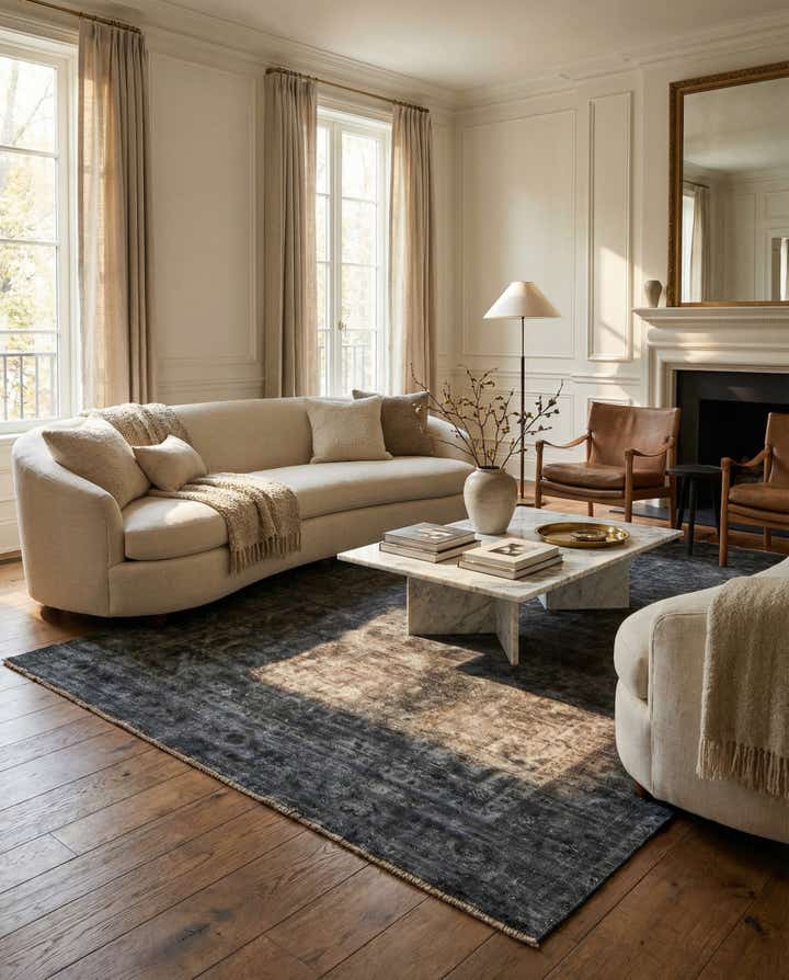 6' 8 x 9' 2 Hand Knotted Ultra Vintage Persian Wool Rug