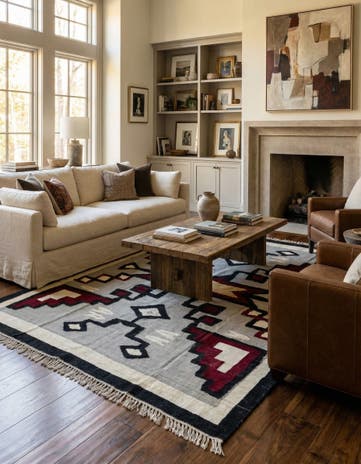 9' x 12' 5 Hand Knotted Oushak Wool Rug