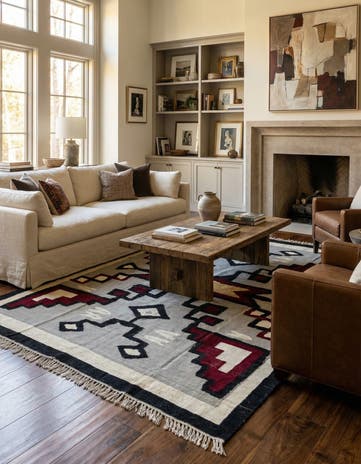 9' x 12' 5 Hand Knotted Oushak Wool Rug