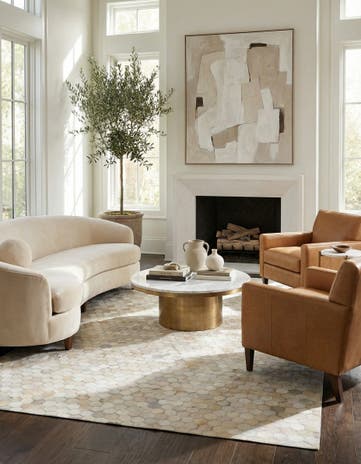 5' x 7' 8 Cowhide Stocks Rug