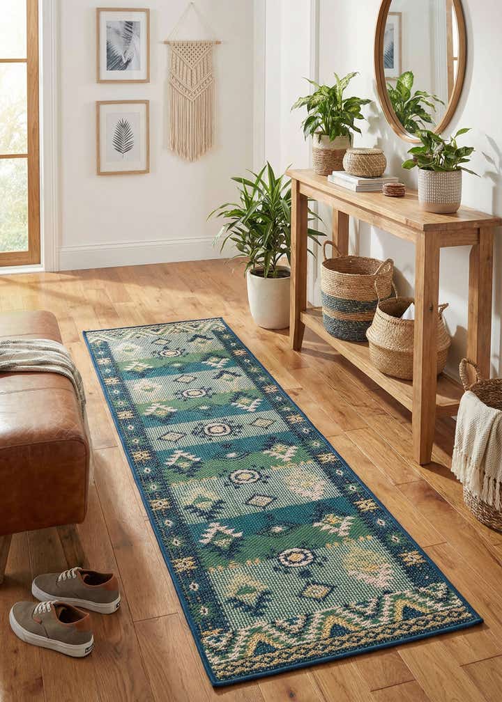 2' x 8' Easy-Clean Baja Indoor / Outdoor Runner Rug
