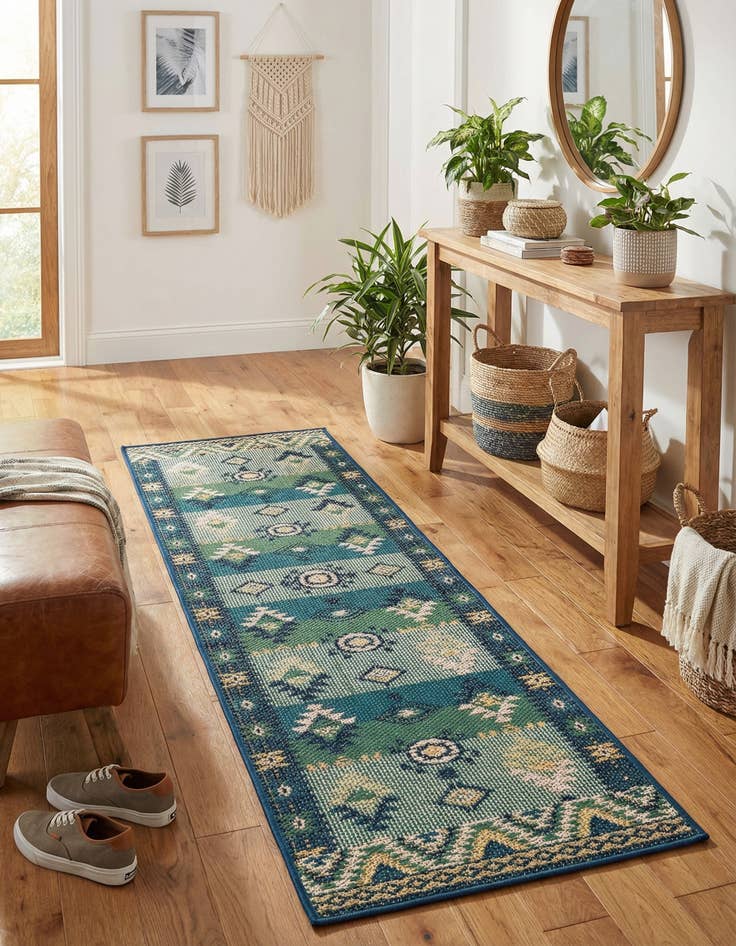 Detail image of  2' x 8'  Washable Baja Indoor / Outdoor Runner Rug