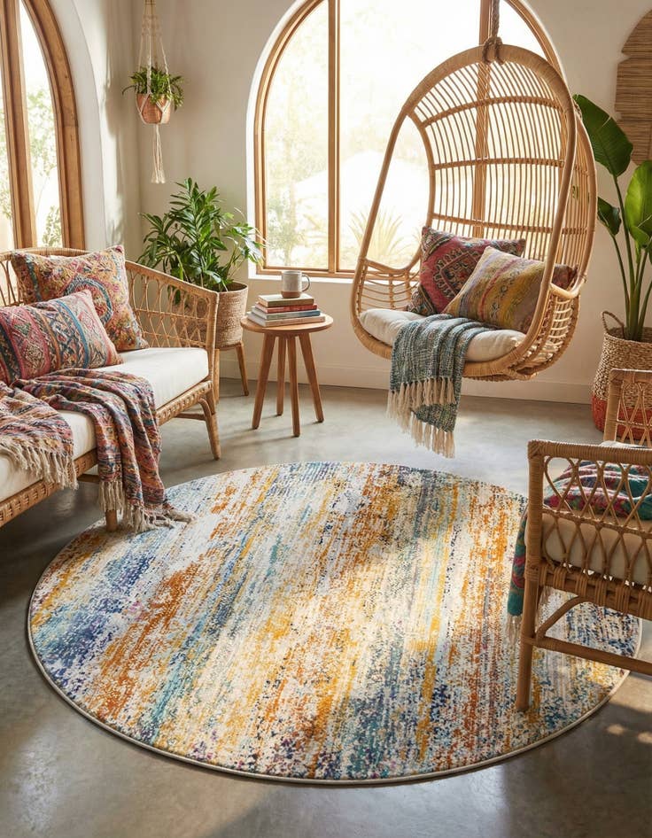 Detail image of  5' 2 x 5' 2 Malibu Round Rug