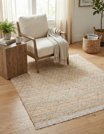 6' 1 x 6' 1 Handmade Braided Jute Square Rug