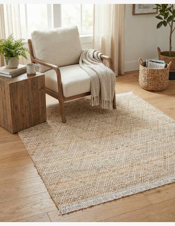 6' 1 x 6' 1 Handmade Braided Jute Square Rug