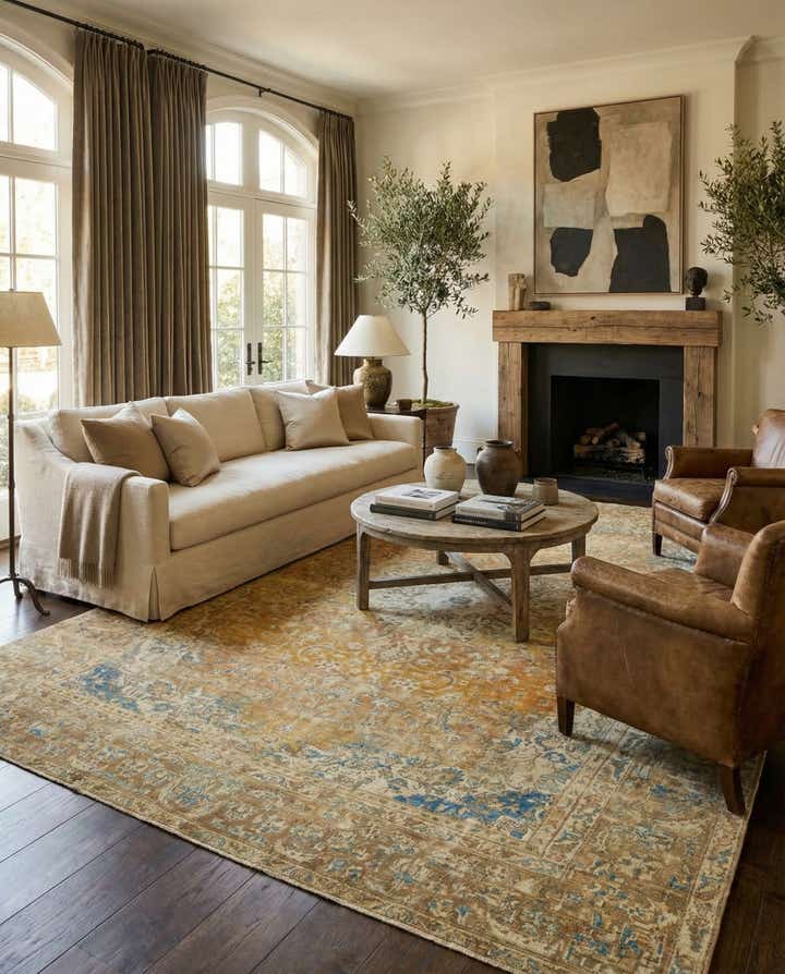 9' 1 x 13' 7 Hand Knotted Ultra Vintage Persian Wool Rug