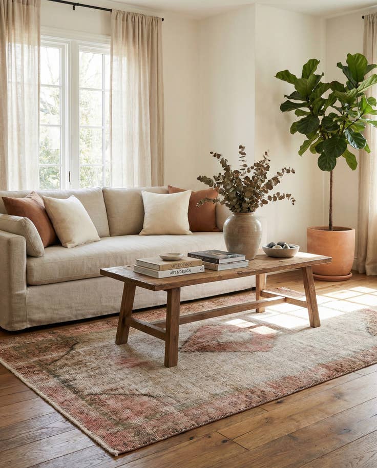 Detail image of 3' 8 x 6' 5 Hand Knotted Ultra Vintage Persian Wool Rug