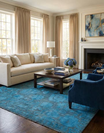 9' 2 x 12' 9 Hand Knotted Oushak Wool Rug