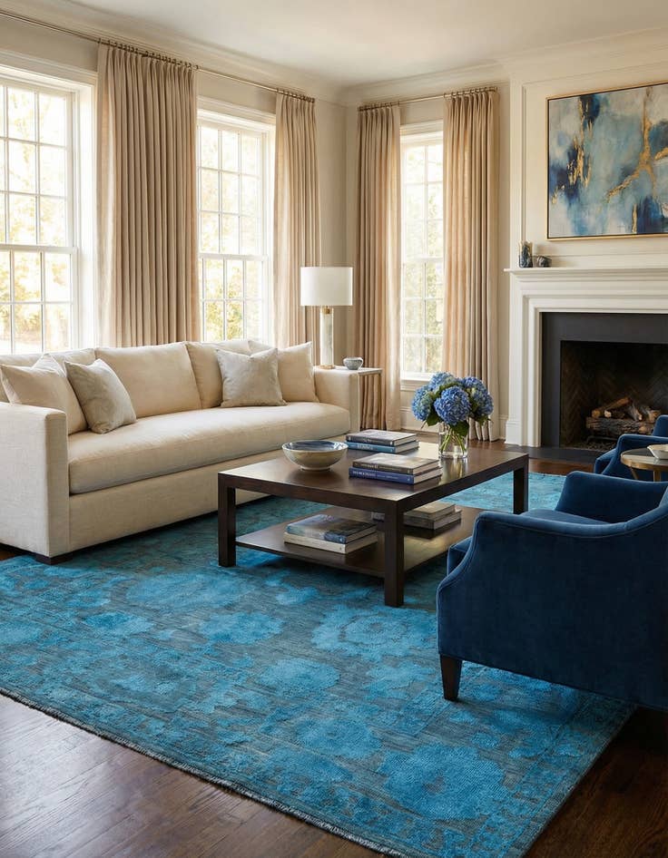 Detail image of 9' 2 x 12' 9  Hand Knotted Oushak Wool Rug