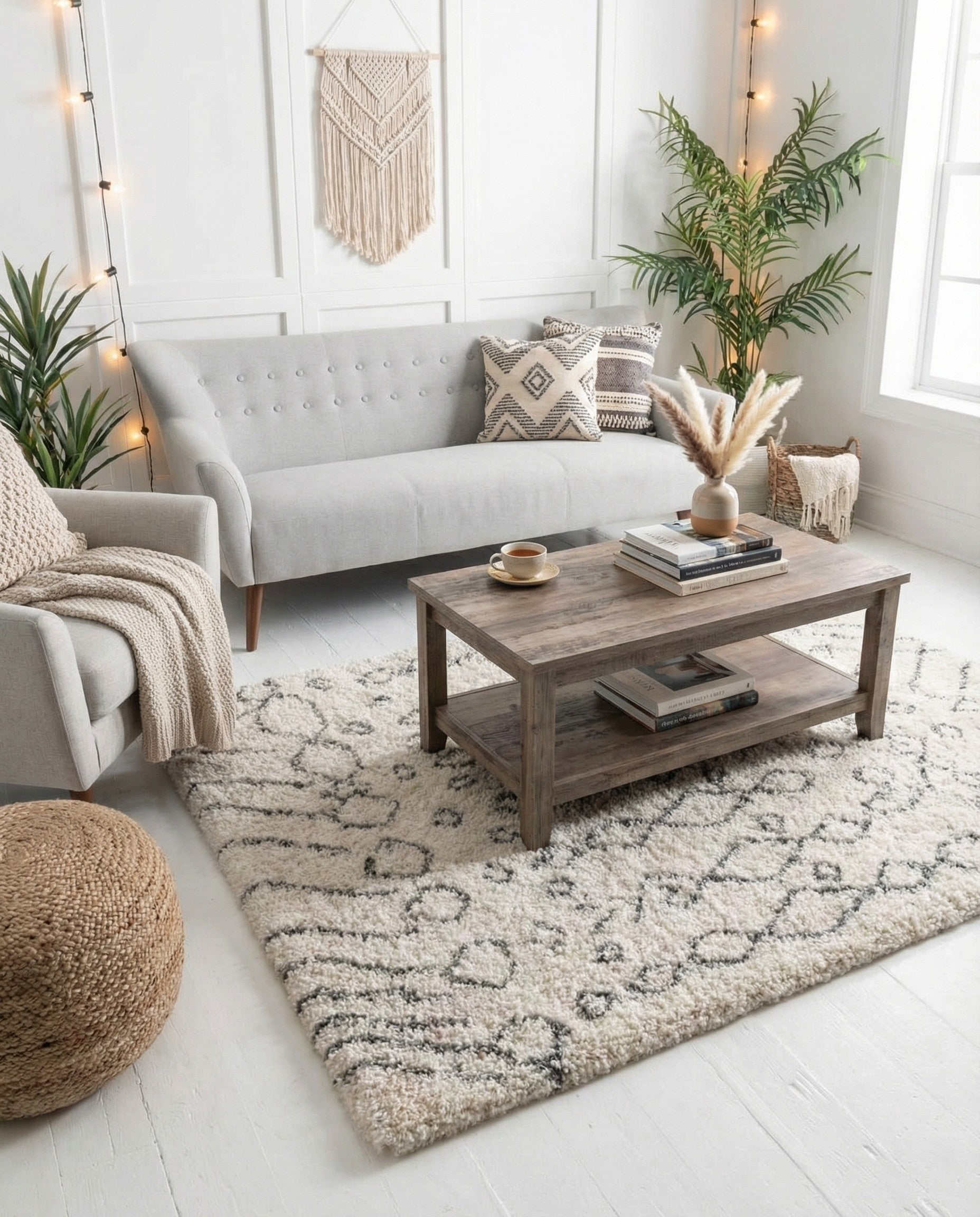  5' 3 x 5' 3 Moroccan Shag Square Rug