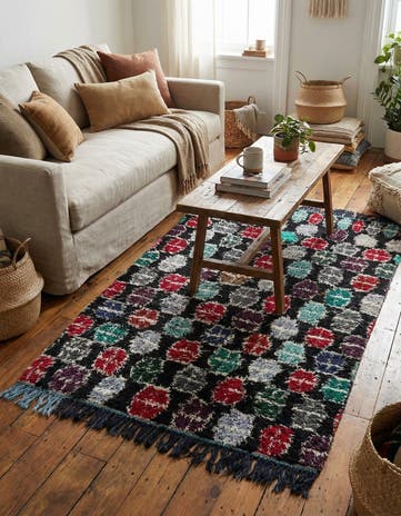 5' 2 x 8' 3 Hand Knotted Moroccan Wool Rug