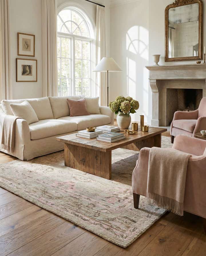 8' 2 x 10' Hand Knotted Oushak Wool Rug