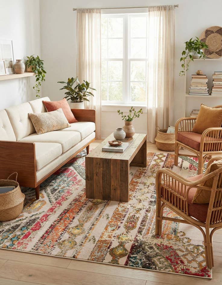 Detail image of  7' 10 x 10'  Washable Casablanca Indoor / Outdoor Rug