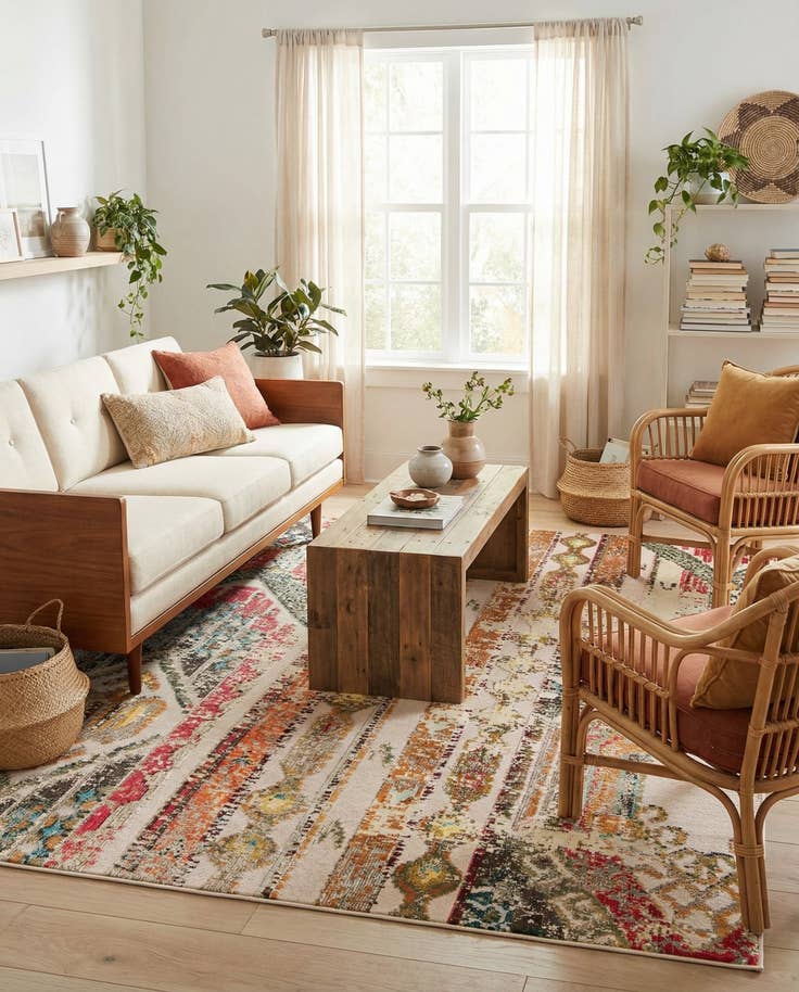 Detail image of 7' 10 x 10' Easy-Clean Casablanca Indoor / Outdoor Rug