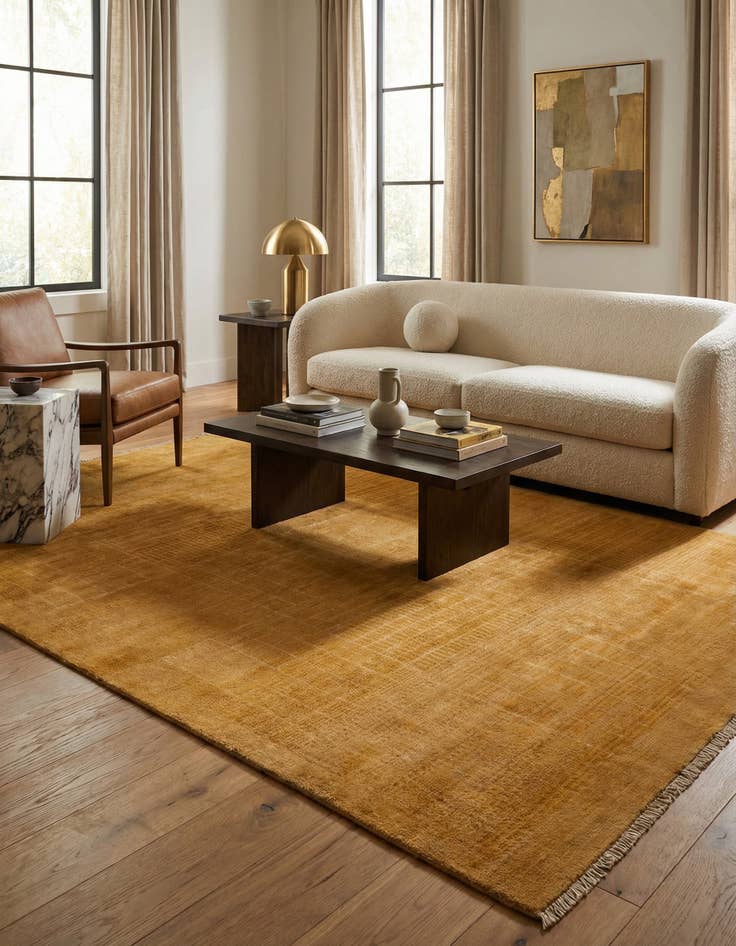 Detail image of 4' 6 x 6' 2  Hand Knotted Modern Ziegler Wool Rug