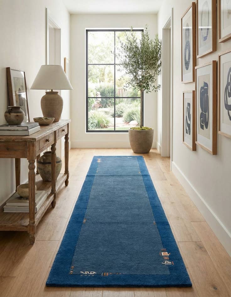 Detail image of 2' 4 x 9' 9  Hand Knotted Nepal Wool Runner Rug